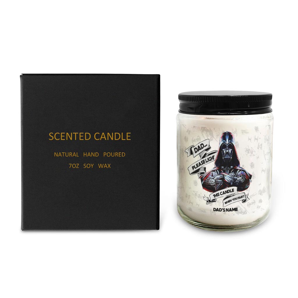 Personalized Star Wars Candle Custom Name Gift for Dad Candle GradoCreations