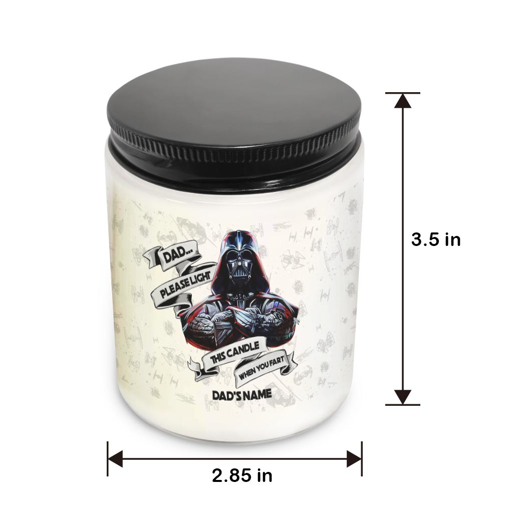 Personalized Star Wars Candle Custom Name Gift for Dad Candle GradoCreations