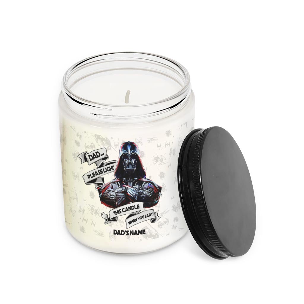 Personalized Star Wars Candle Custom Name Gift for Dad Candle GradoCreations