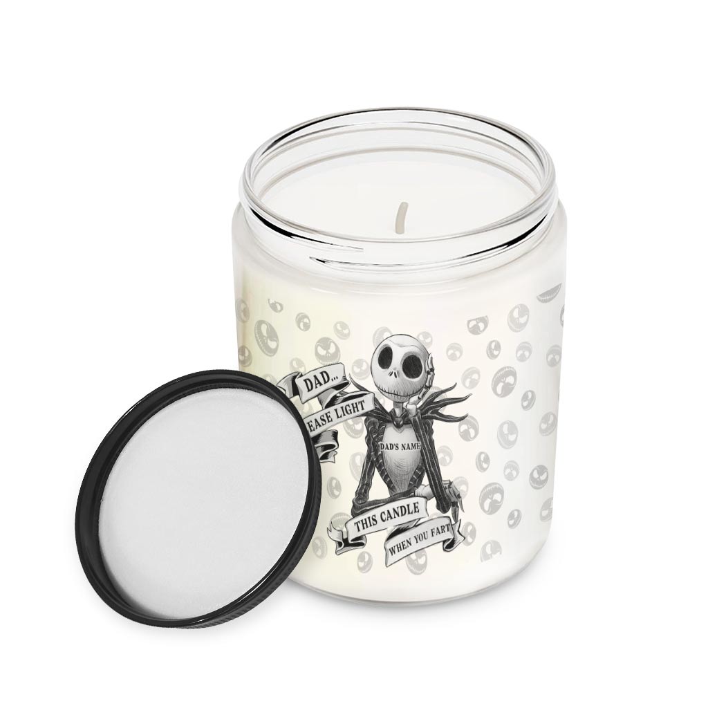 Personalized Nightmare Candle for Dad Custom Name Gift Candle GradoCreations