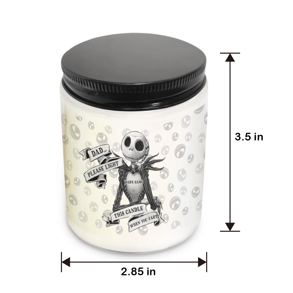 Personalized Nightmare Candle for Dad Custom Name Gift Candle GradoCreations