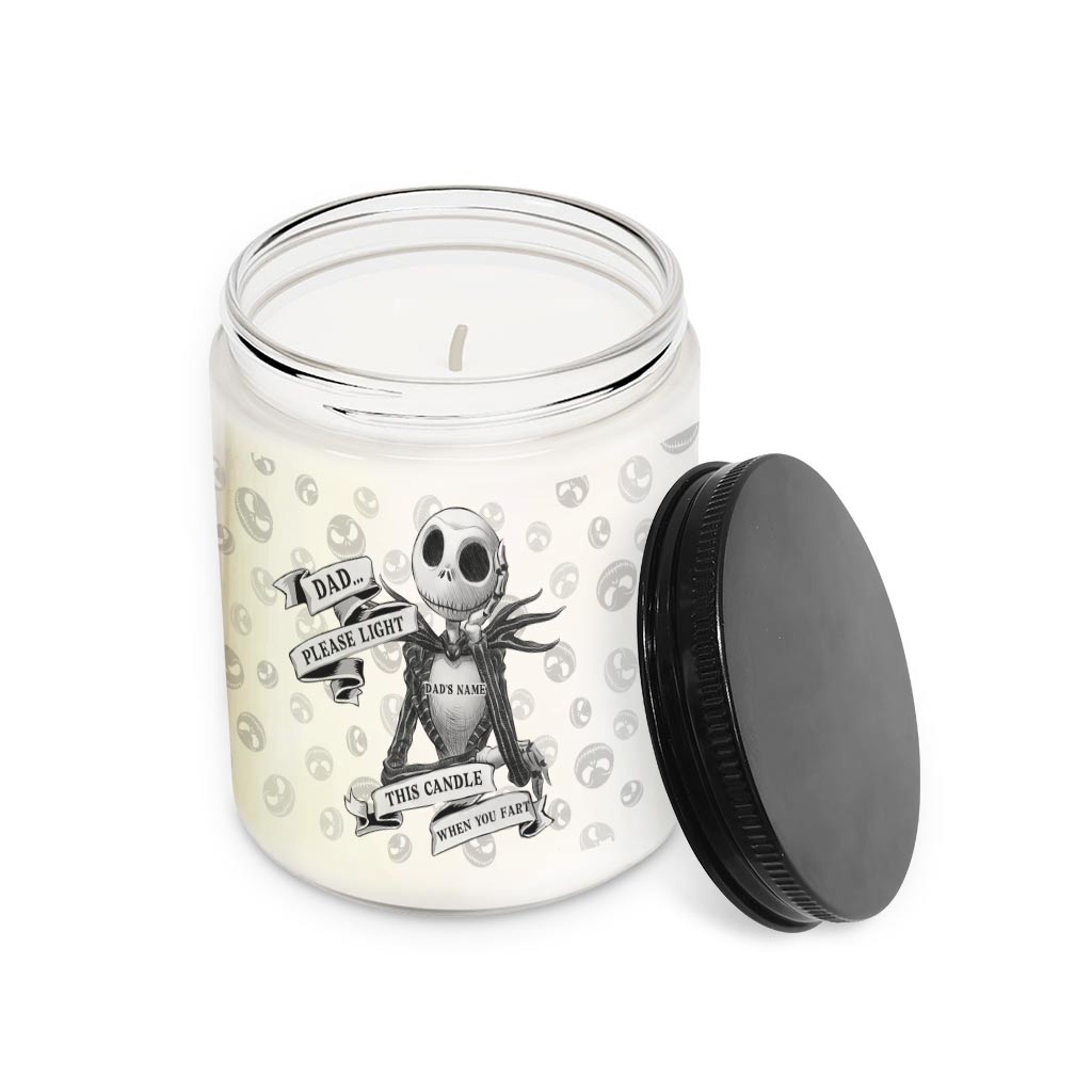 Personalized Nightmare Candle for Dad Custom Name Gift Candle GradoCreations