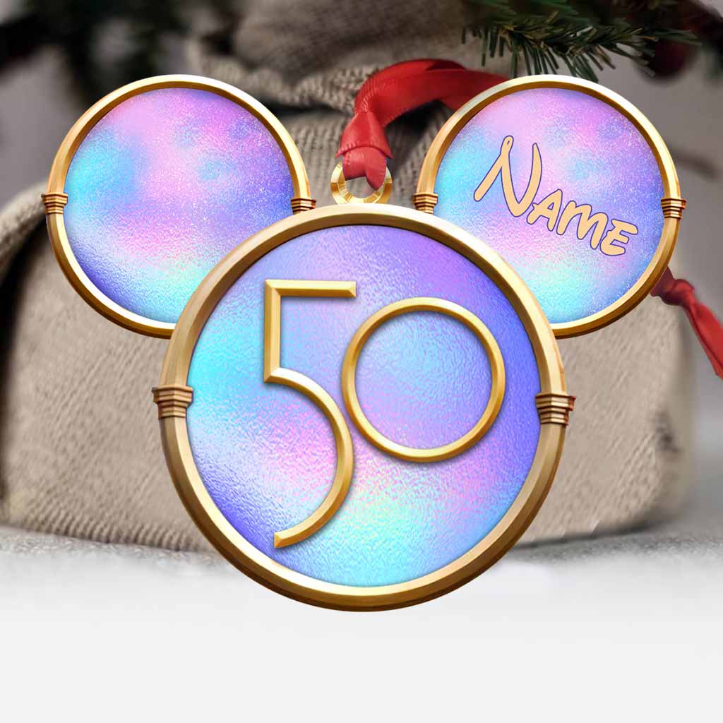 Personalized 50th Anniversary Mouse Ears Ornament Custom Gift for Christmas Ornament GradoCreations