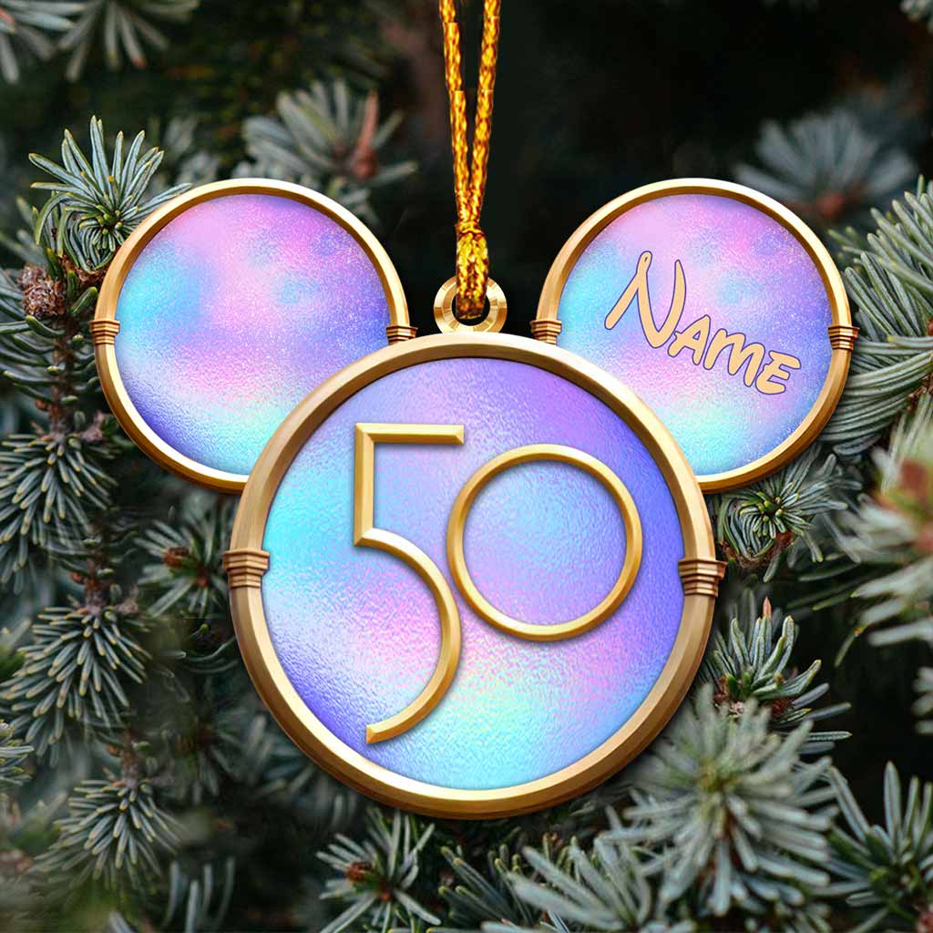 Personalized 50th Anniversary Mouse Ears Ornament Custom Gift for Christmas Ornament GradoCreations