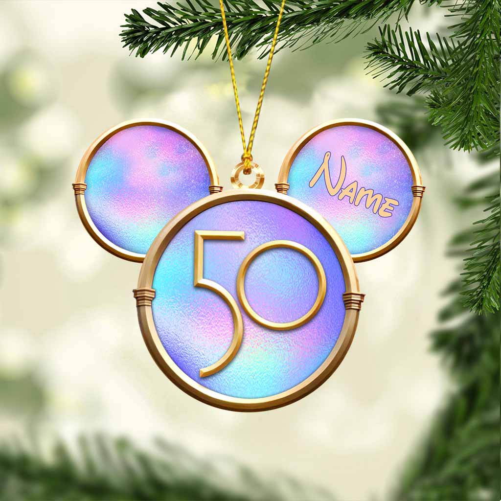 Personalized 50th Anniversary Mouse Ears Ornament Custom Gift for Christmas Ornament GradoCreations