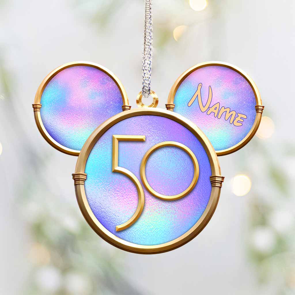 Personalized 50th Anniversary Mouse Ears Ornament Custom Gift for Christmas Ornament GradoCreations