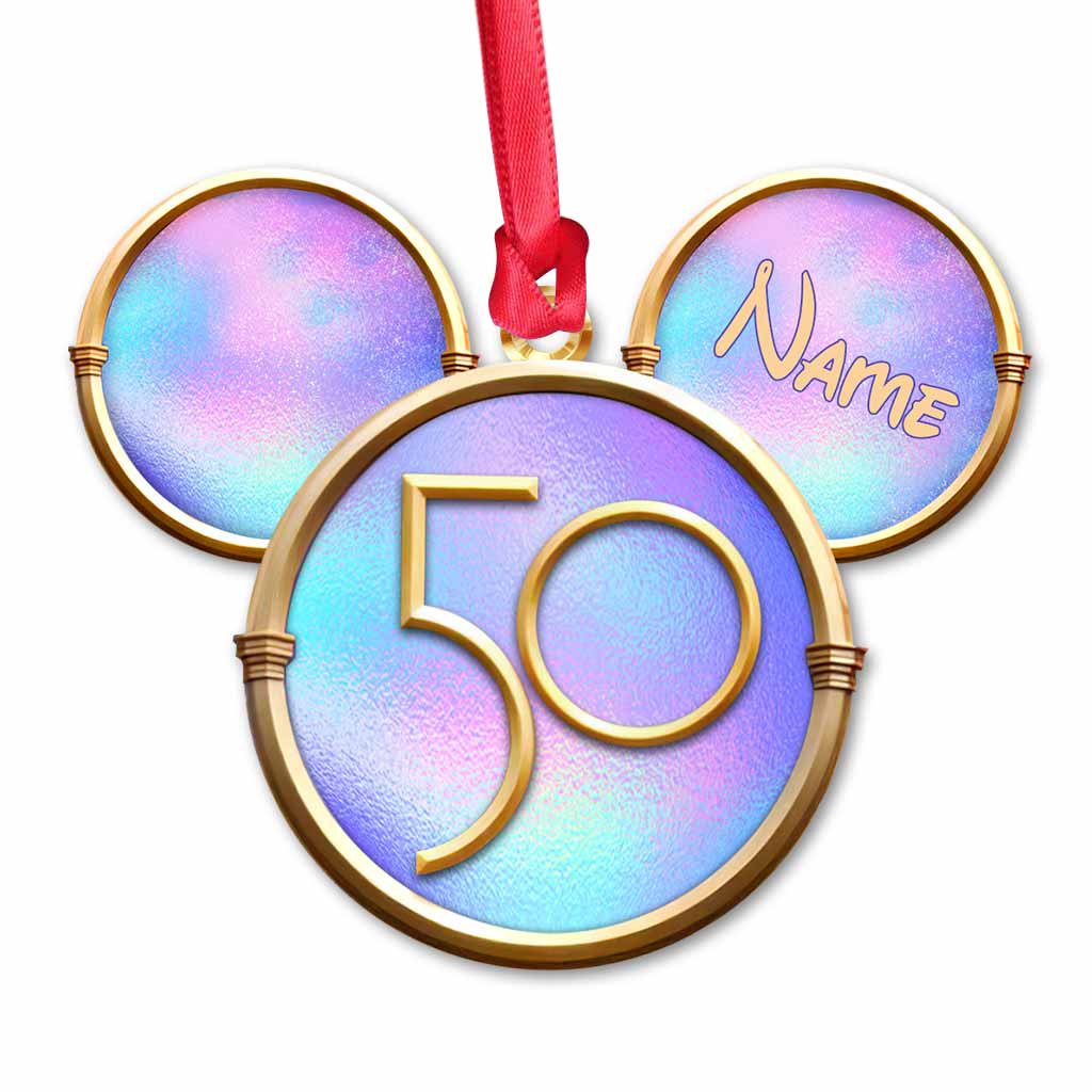 Personalized 50th Anniversary Mouse Ears Ornament Custom Gift for Christmas Ornament GradoCreations
