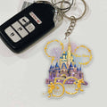Personalized Disney Mouse Ears Keychain Custom Name Gift Keychain GradoCreations