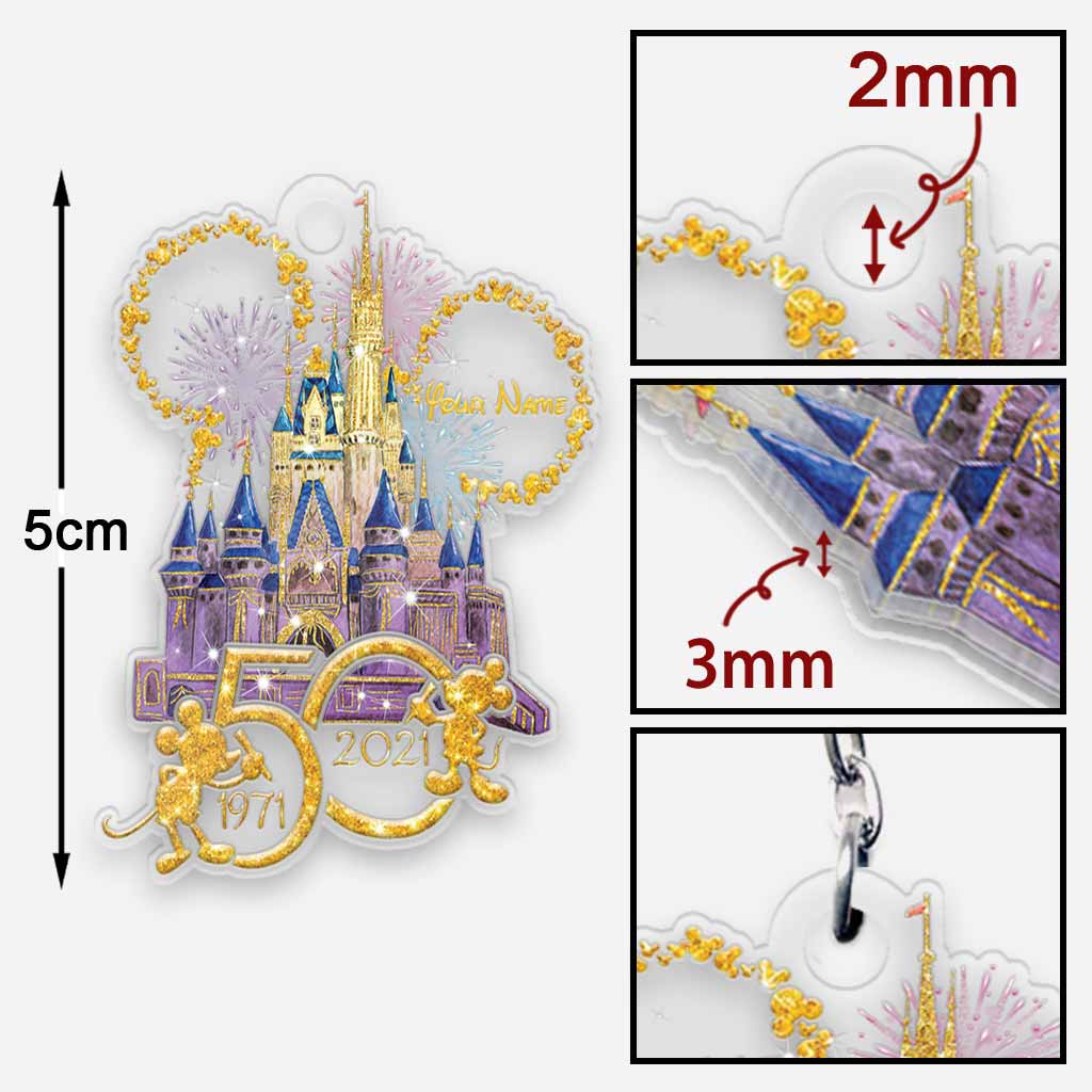 Personalized Disney Mouse Ears Keychain Custom Name Gift Keychain GradoCreations