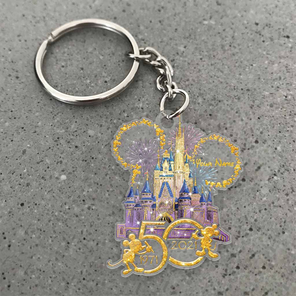 Personalized Disney Mouse Ears Keychain Custom Name Gift Keychain GradoCreations