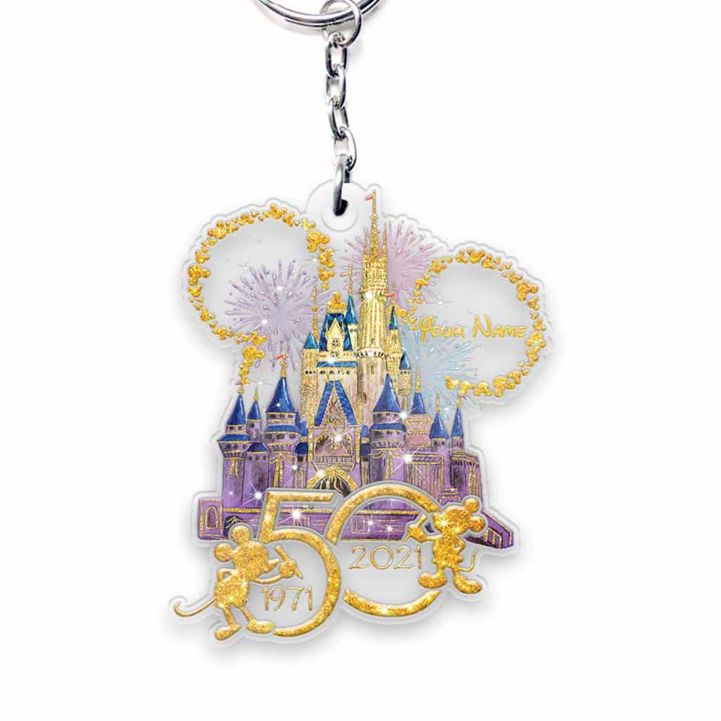 Personalized Disney Mouse Ears Keychain Custom Name Gift Keychain GradoCreations
