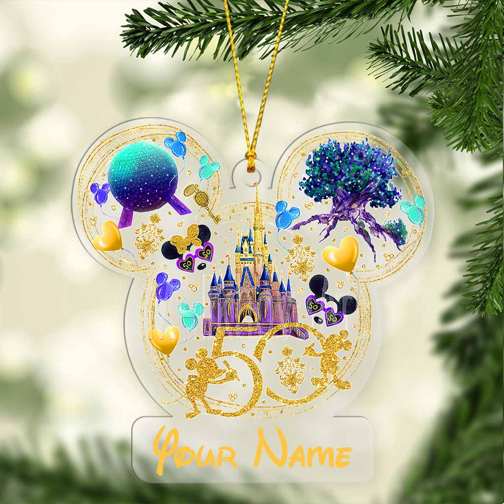 Personalized 50th Anniversary Magic Mouse Ears Ornament Custom Gift Ornament GradoCreations