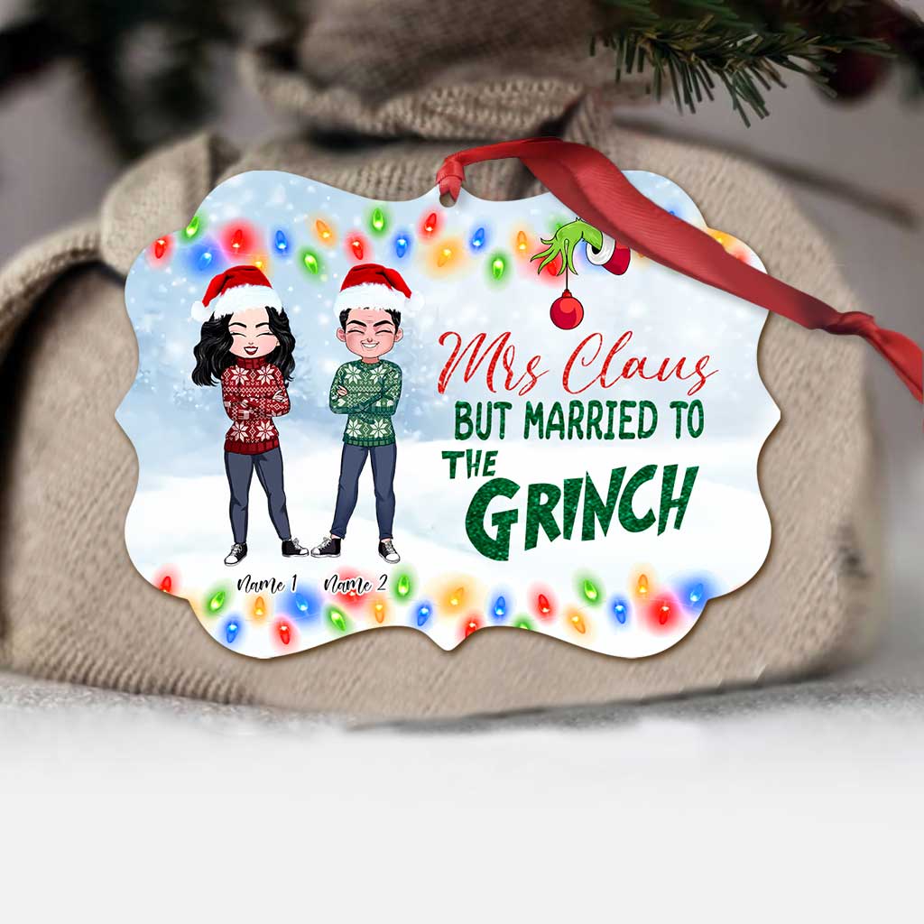 Personalized Mrs Claus Christmas Couple Ornament Custom Gift Ornament GradoCreations