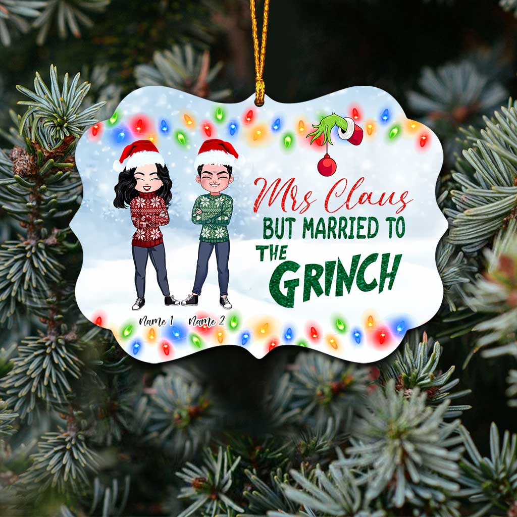 Personalized Mrs Claus Christmas Couple Ornament Custom Gift Ornament GradoCreations