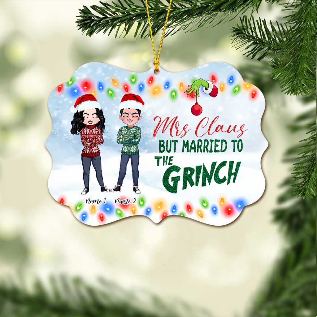 Personalized Mrs Claus Christmas Couple Ornament Custom Gift Ornament GradoCreations