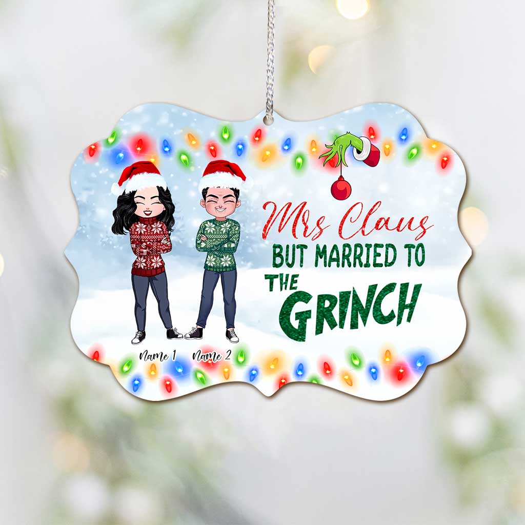 Personalized Mrs Claus Christmas Couple Ornament Custom Gift Ornament GradoCreations