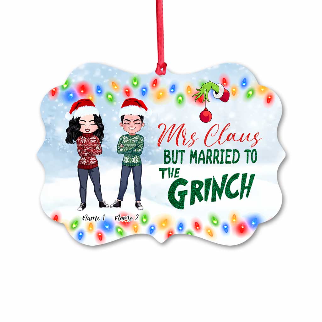 Personalized Mrs Claus Christmas Couple Ornament Custom Gift Ornament GradoCreations