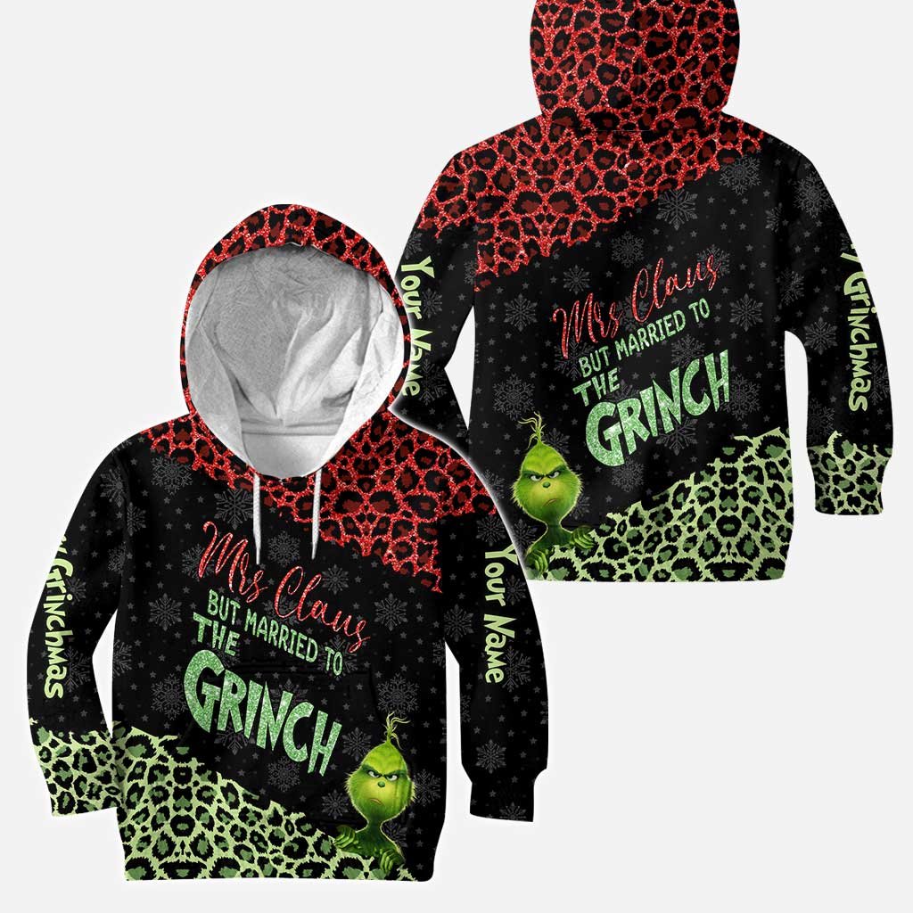 Personalized Grinch Couple Hoodie and Leggings Set for Christmas Hoodie & Leggings GradoCreations