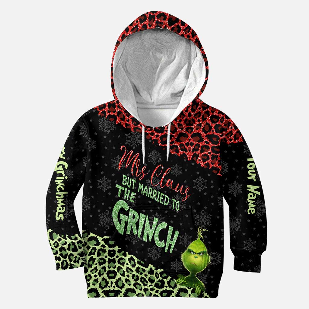 Personalized Grinch Couple Hoodie and Leggings Set for Christmas Hoodie & Leggings GradoCreations