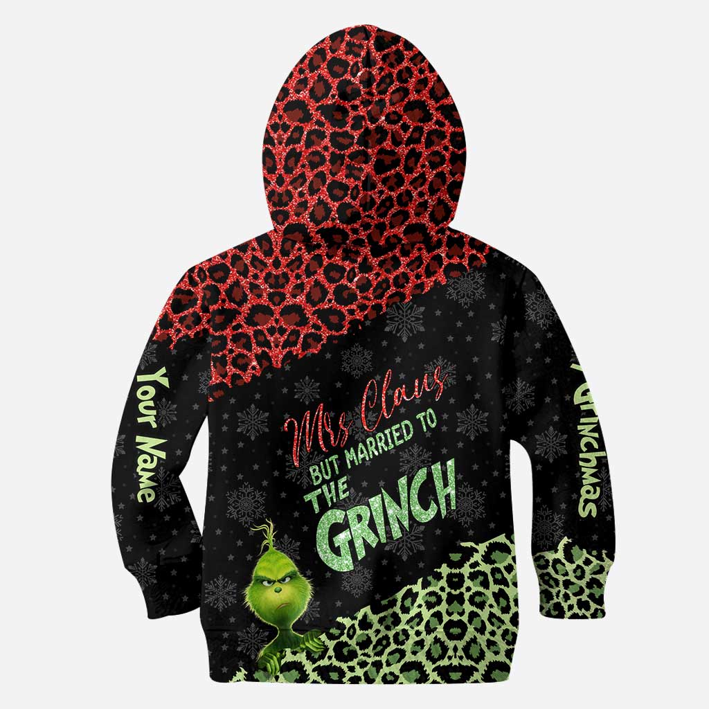 Personalized Grinch Couple Hoodie and Leggings Set for Christmas Hoodie & Leggings GradoCreations