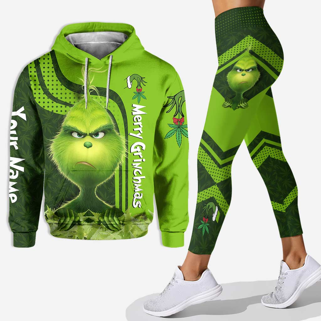 Personalized Christmas Hoodie and Leggings Grinch Design Gift Hoodie & Leggings GradoCreations