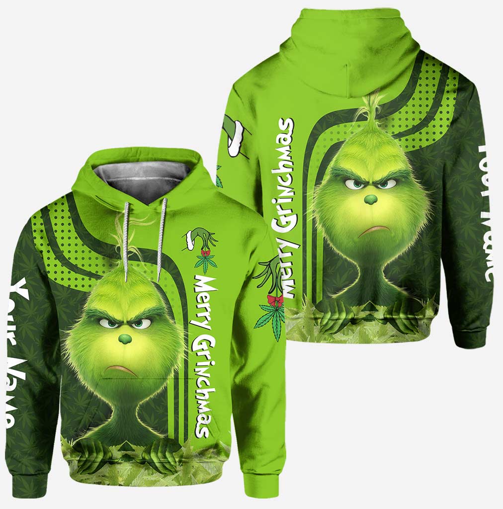 Personalized Christmas Hoodie and Leggings Grinch Design Gift Hoodie & Leggings GradoCreations