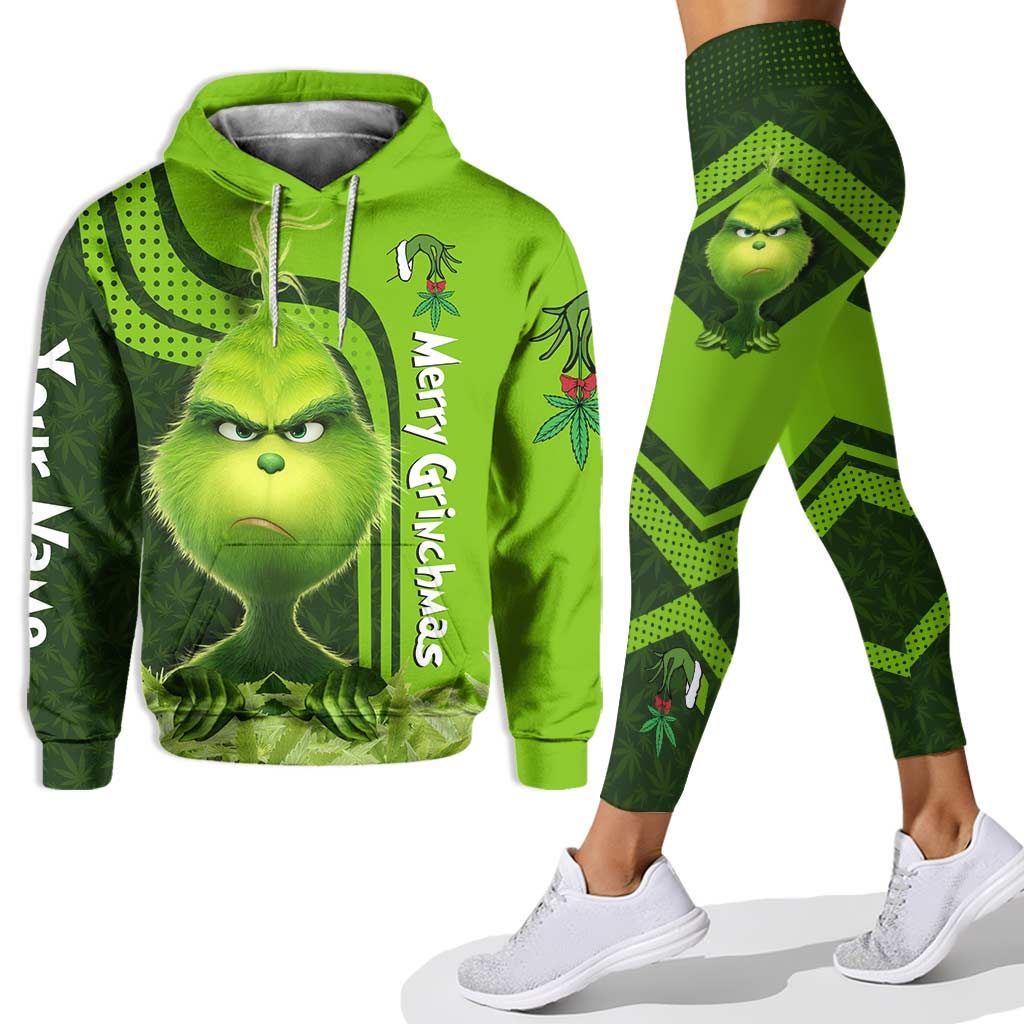 Personalized Christmas Hoodie and Leggings Grinch Design Gift Hoodie & Leggings GradoCreations