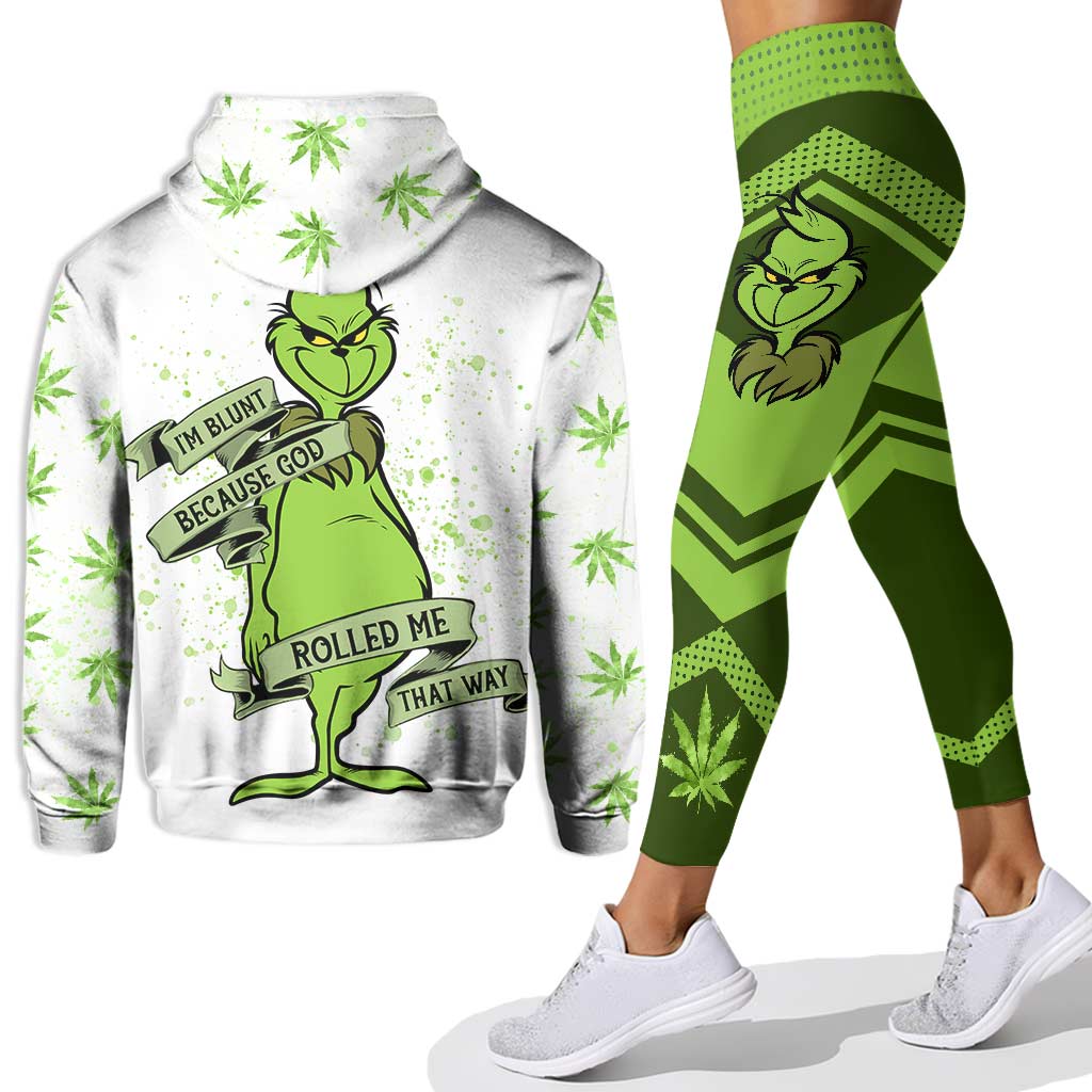 Personalized Christmas Weed Hoodie & Leggings Set for Adults Hoodie & Leggings GradoCreations