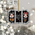 Personalized Christmas Mouse Ornament Double-Sided Aluminum Gift for Couples Aluminium Ornament GradoCreations