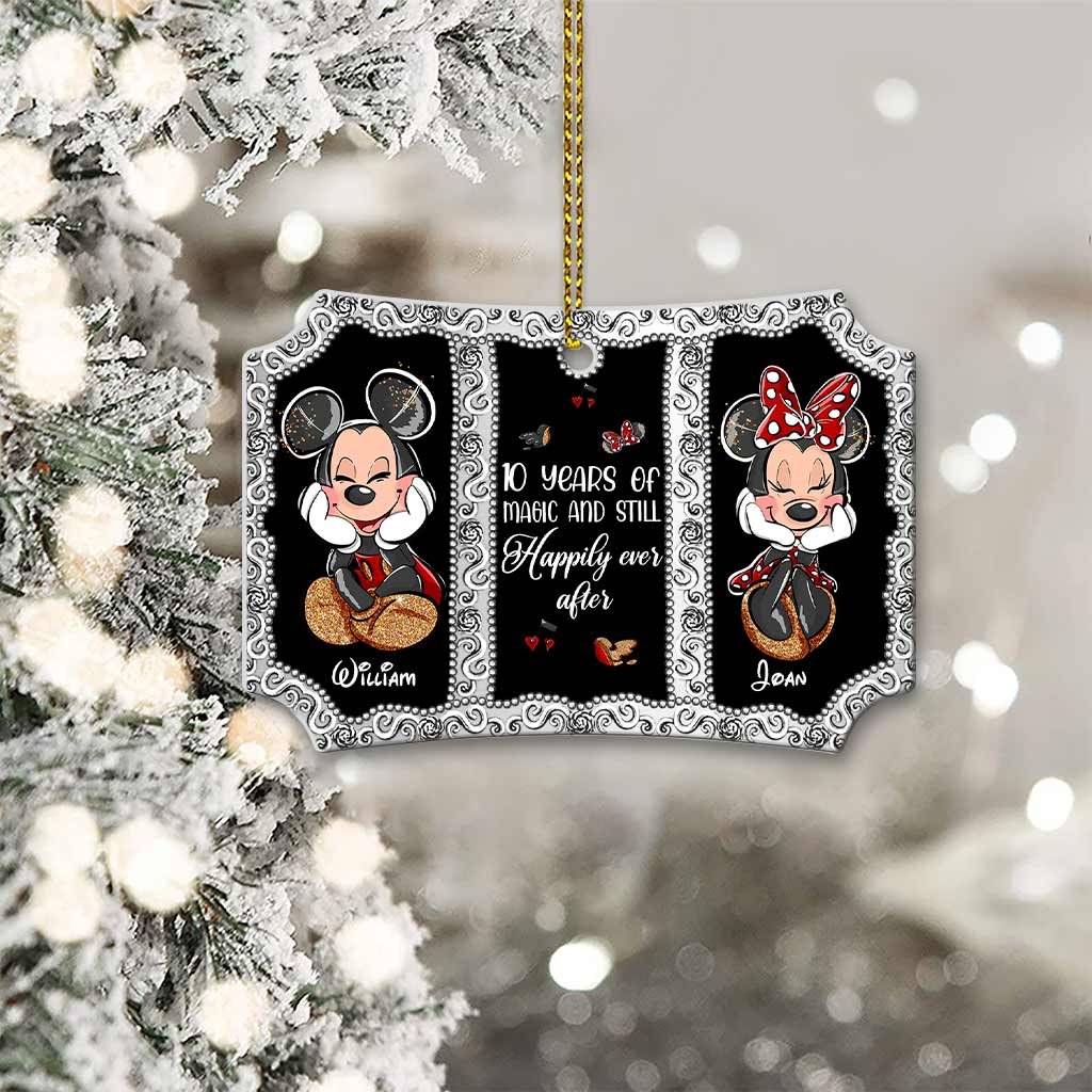 Personalized Christmas Mouse Ornament Double-Sided Aluminum Gift for Couples Aluminium Ornament GradoCreations