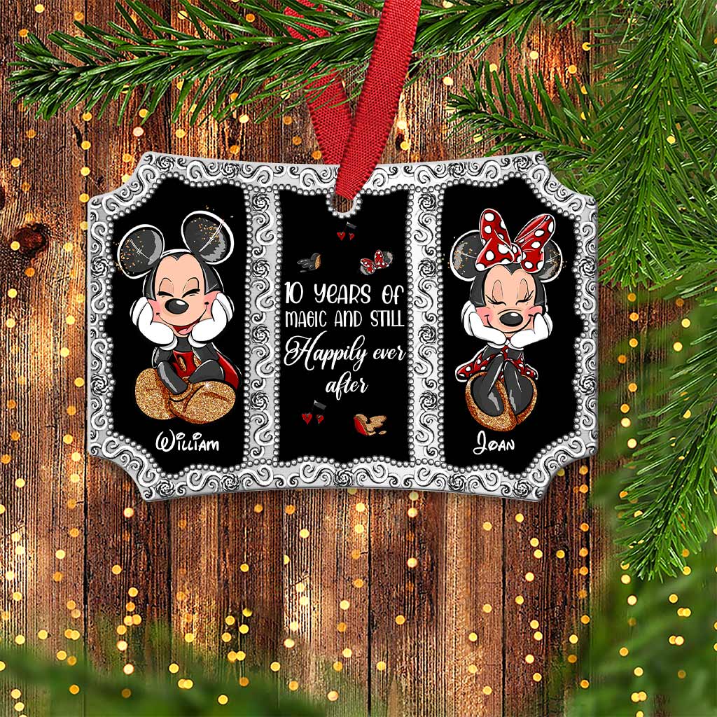 Personalized Christmas Mouse Ornament Double-Sided Aluminum Gift for Couples Aluminium Ornament GradoCreations
