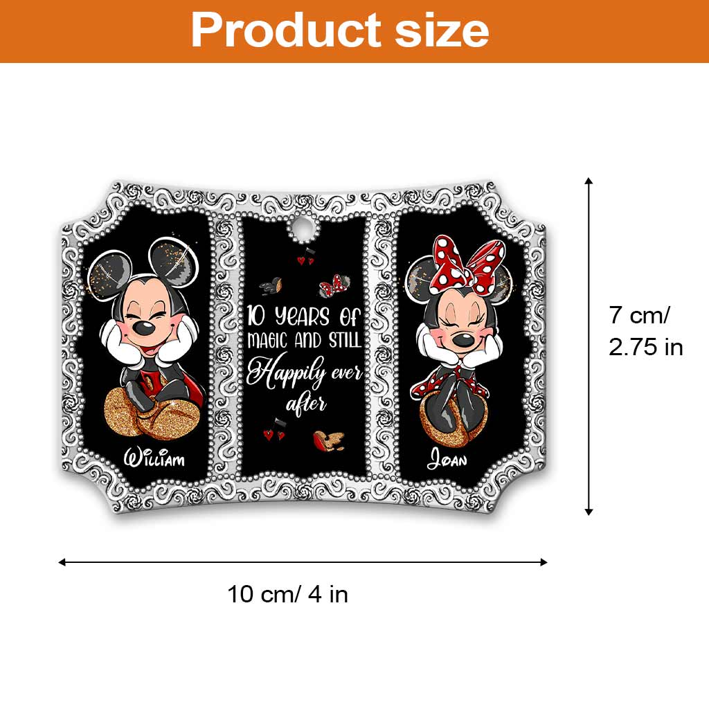 Personalized Christmas Mouse Ornament Double-Sided Aluminum Gift for Couples Aluminium Ornament GradoCreations