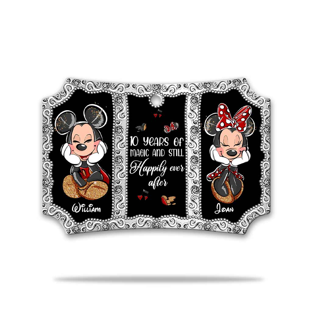 Personalized Christmas Mouse Ornament Double-Sided Aluminum Gift for Couples Aluminium Ornament GradoCreations