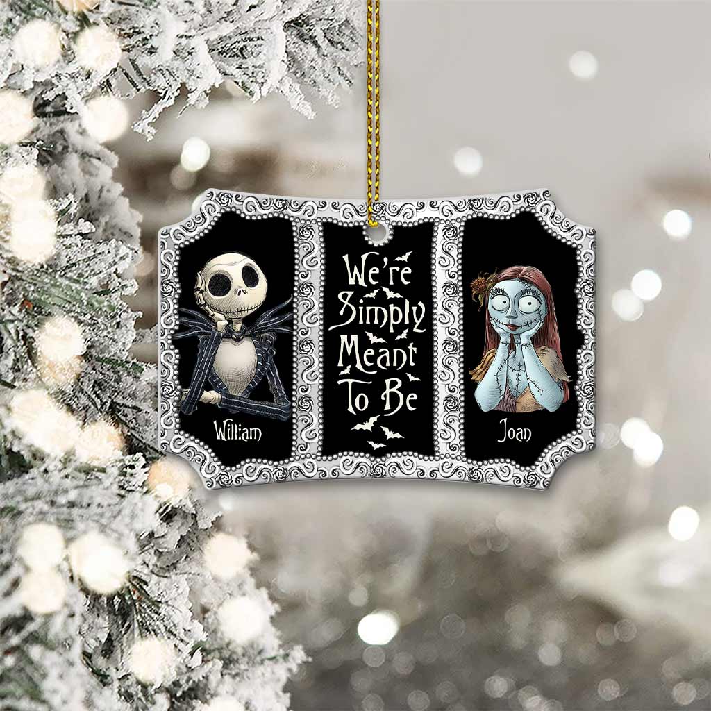 Personalized Christmas Nightmare Scalloped Aluminium Ornament Gift for Couples Aluminium Ornament GradoCreations