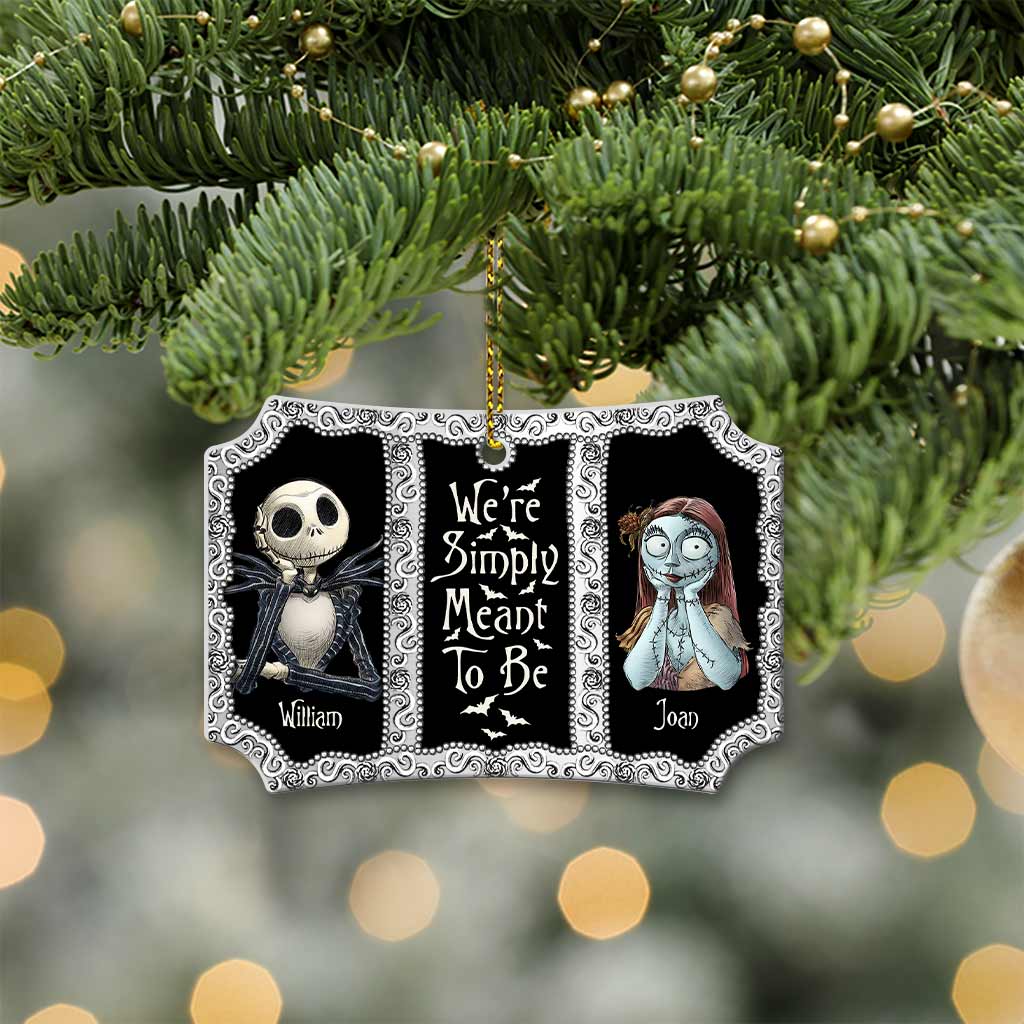 Personalized Christmas Nightmare Scalloped Aluminium Ornament Gift for Couples Aluminium Ornament GradoCreations