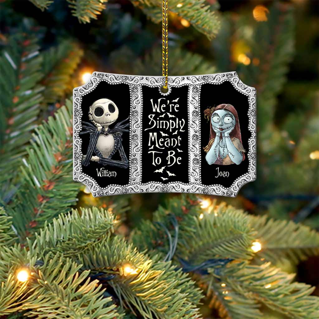 Personalized Christmas Nightmare Scalloped Aluminium Ornament Gift for Couples Aluminium Ornament GradoCreations