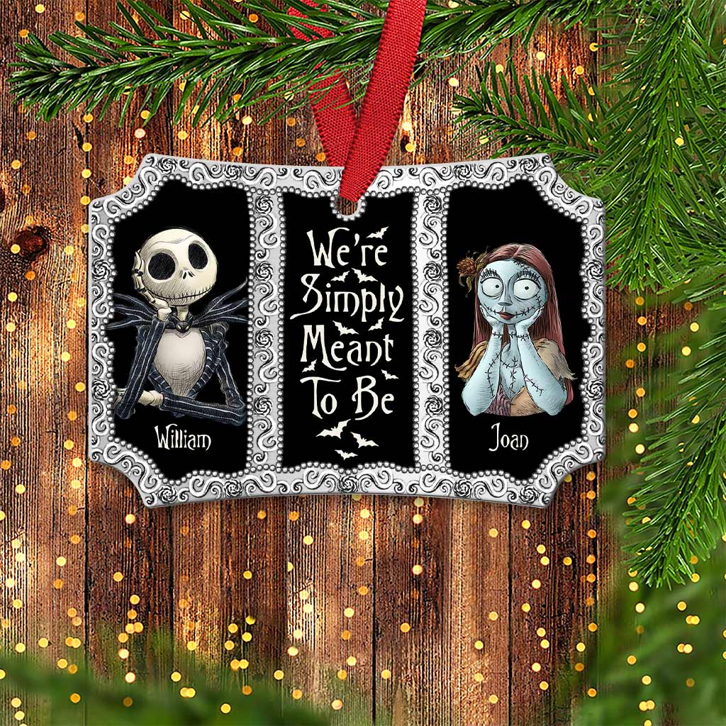 Personalized Christmas Nightmare Scalloped Aluminium Ornament Gift for Couples Aluminium Ornament GradoCreations