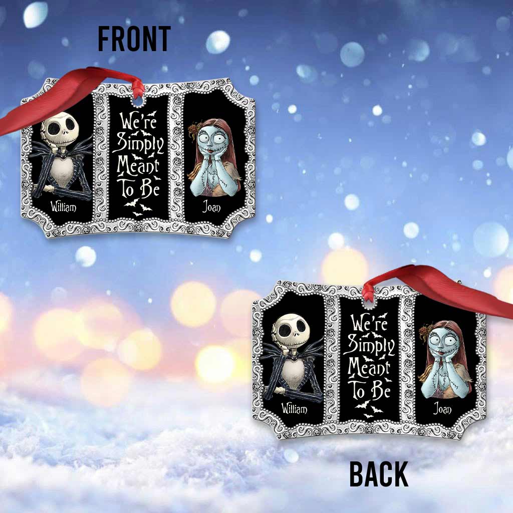 Personalized Christmas Nightmare Scalloped Aluminium Ornament Gift for Couples Aluminium Ornament GradoCreations