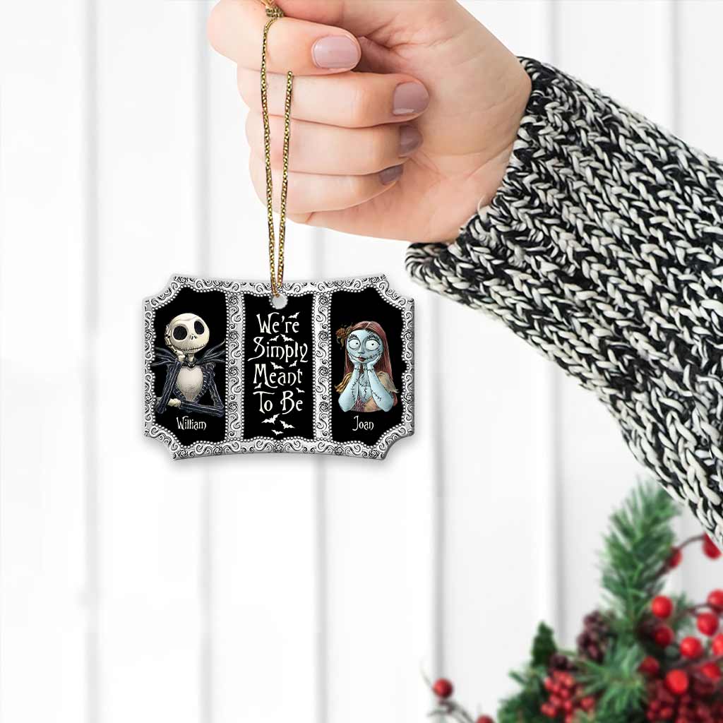 Personalized Christmas Nightmare Scalloped Aluminium Ornament Gift for Couples Aluminium Ornament GradoCreations