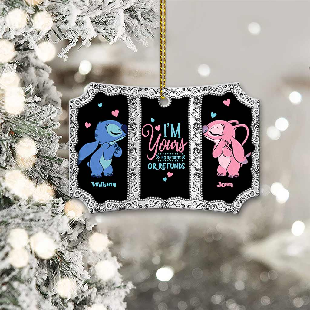 Personalized Scalloped Aluminium Christmas Ornament Gift for Partner Aluminium Ornament GradoCreations