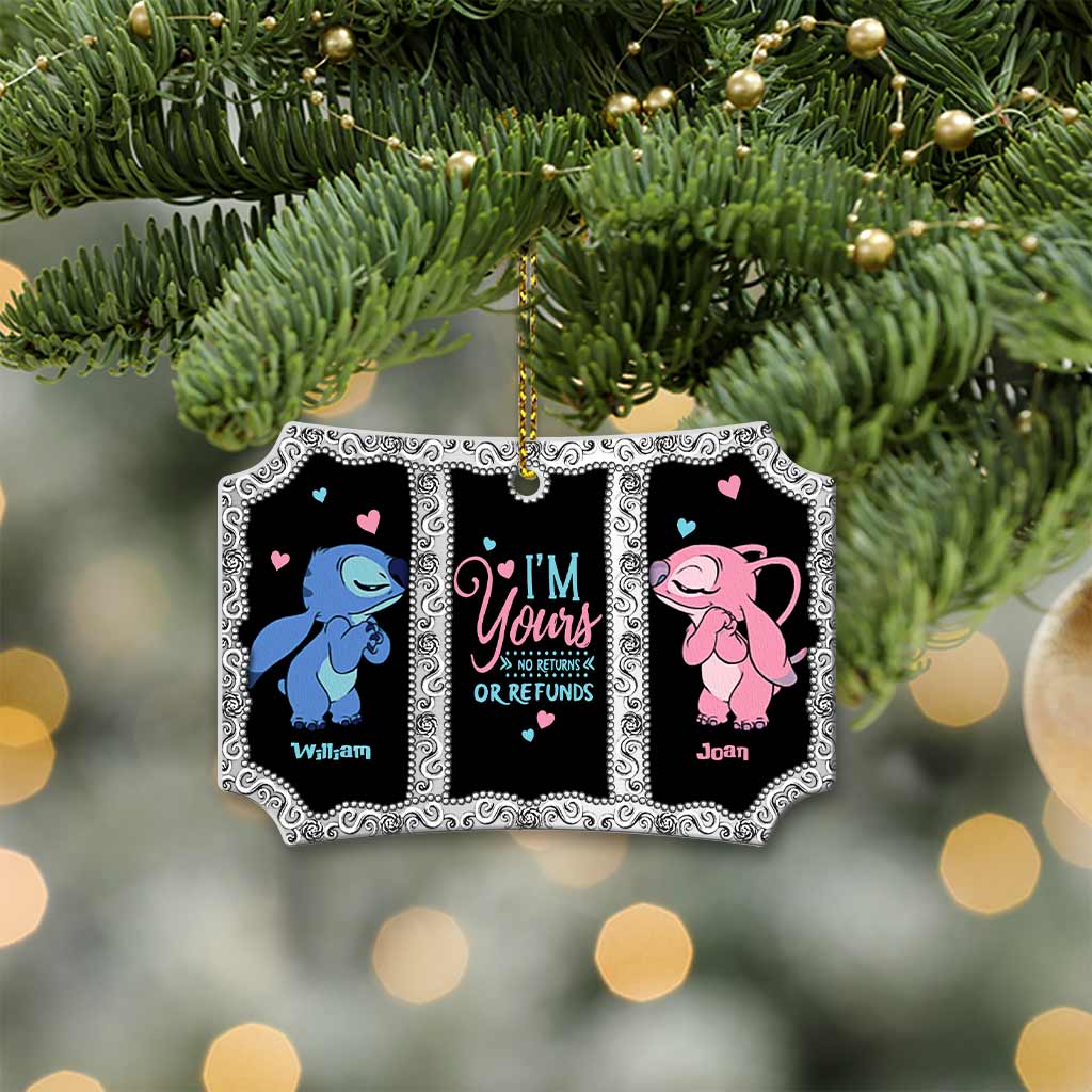 Personalized Scalloped Aluminium Christmas Ornament Gift for Partner Aluminium Ornament GradoCreations