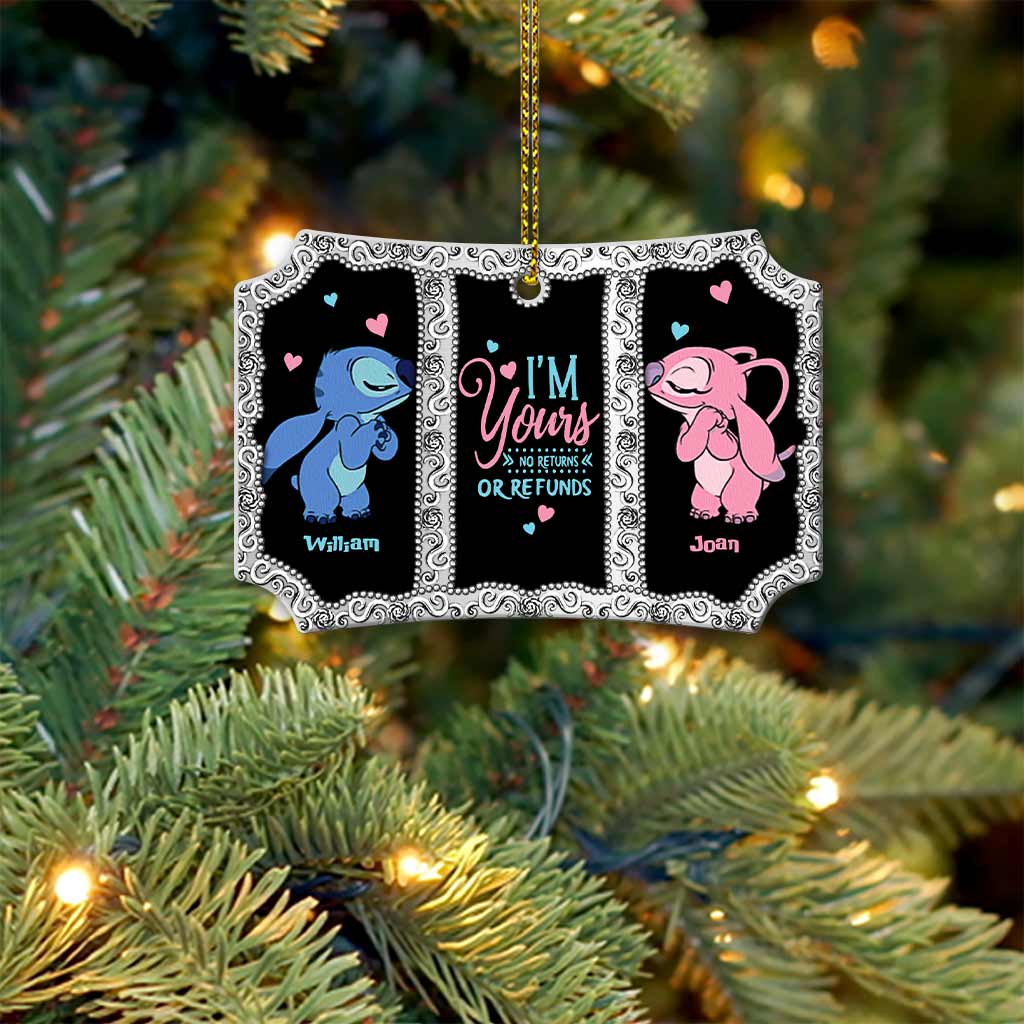 Personalized Scalloped Aluminium Christmas Ornament Gift for Partner Aluminium Ornament GradoCreations