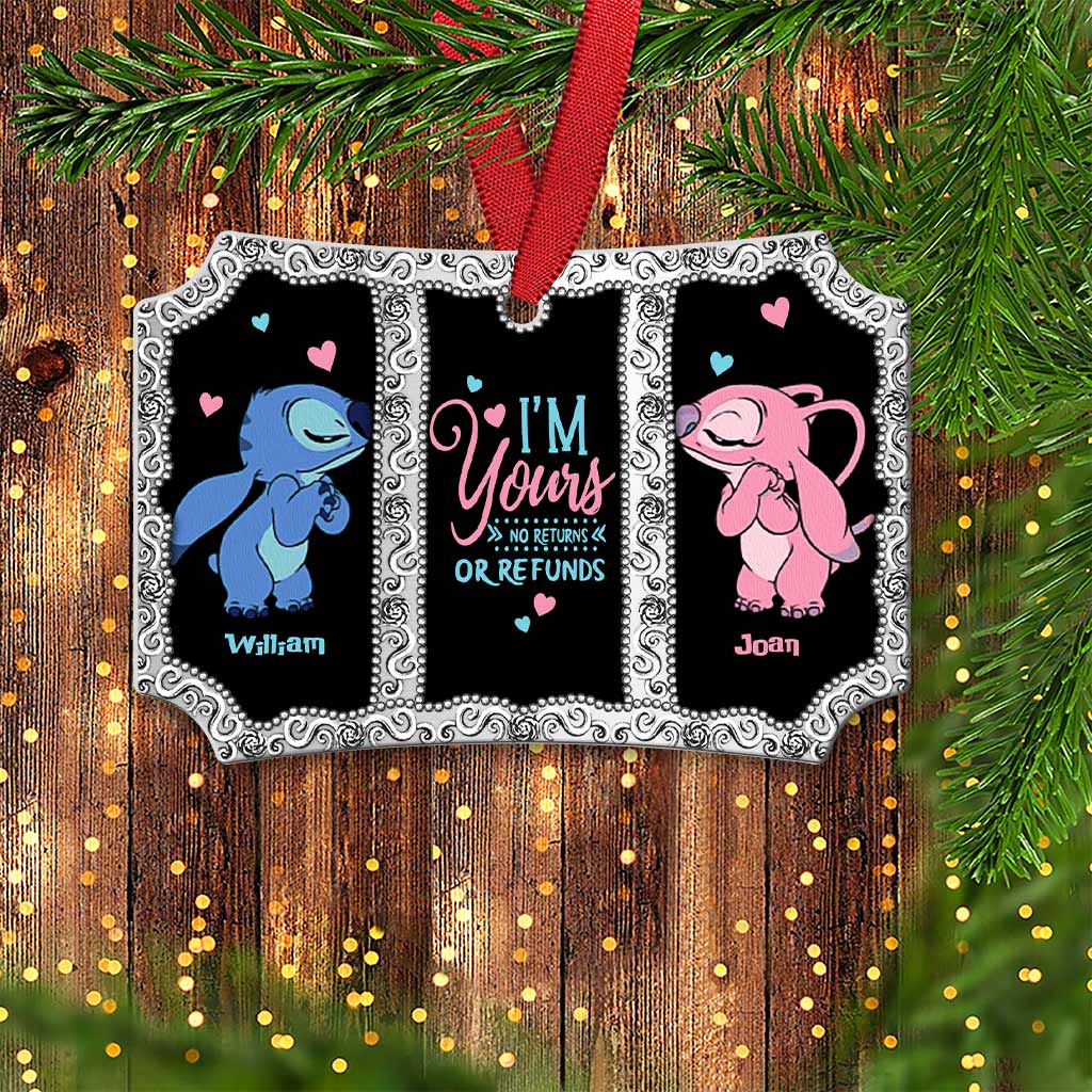Personalized Scalloped Aluminium Christmas Ornament Gift for Partner Aluminium Ornament GradoCreations