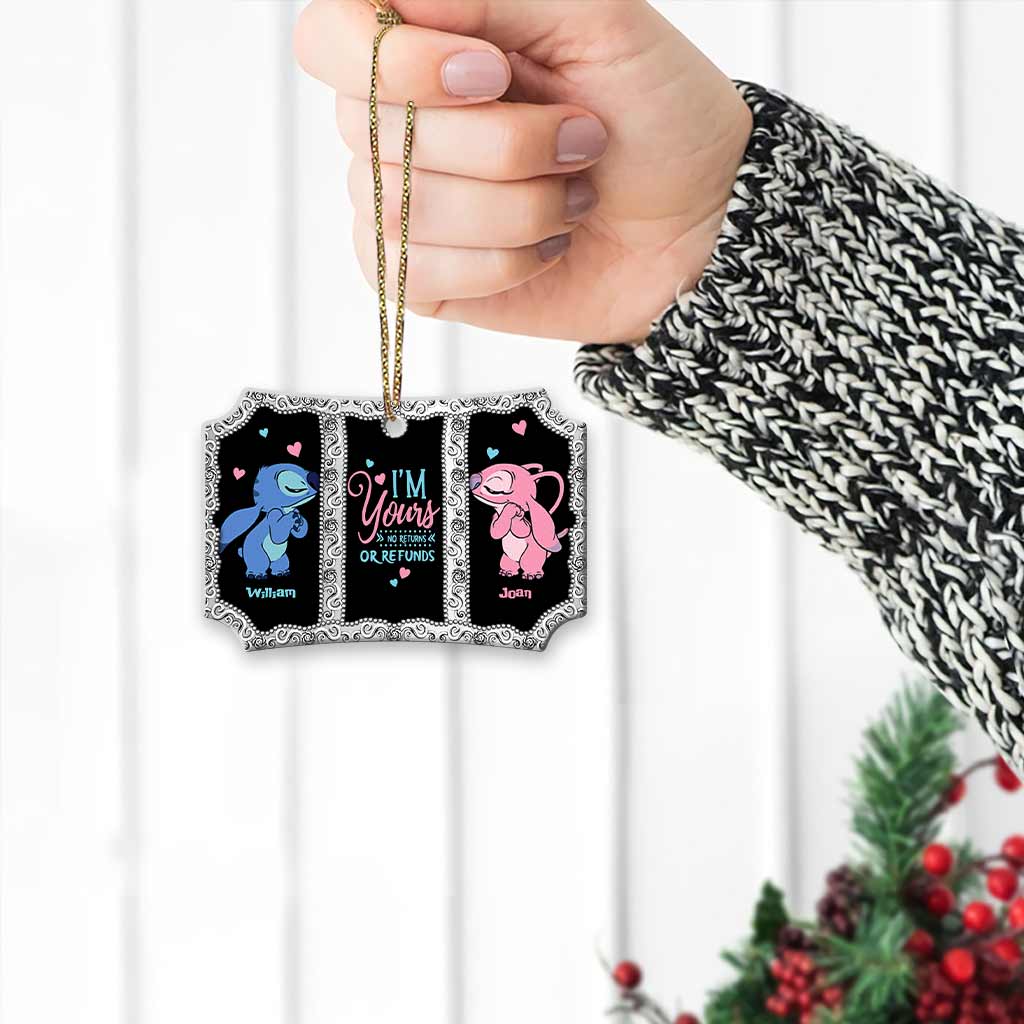 Personalized Scalloped Aluminium Christmas Ornament Gift for Partner Aluminium Ornament GradoCreations