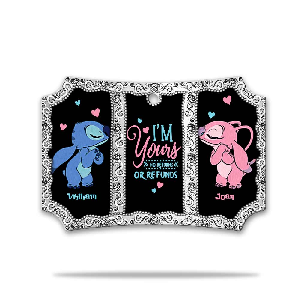 Personalized Scalloped Aluminium Christmas Ornament Gift for Partner Aluminium Ornament GradoCreations