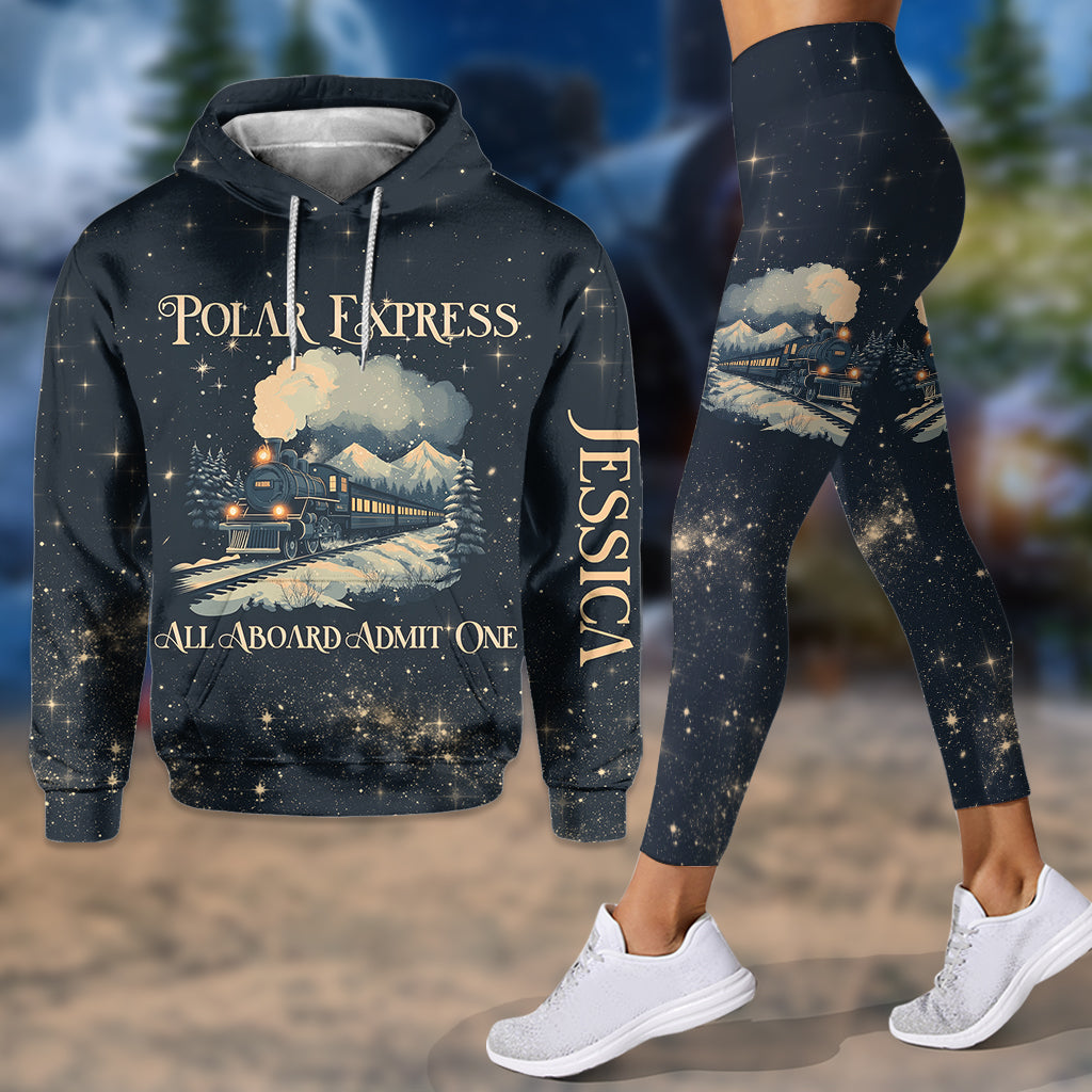 Personalized Polar Express Christmas Hoodie & Leggings Set Hoodie & Leggings GradoCreations