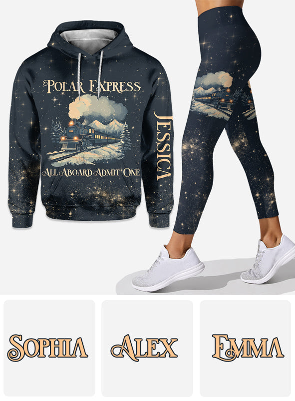 Personalized Polar Express Christmas Hoodie & Leggings Set Hoodie & Leggings GradoCreations