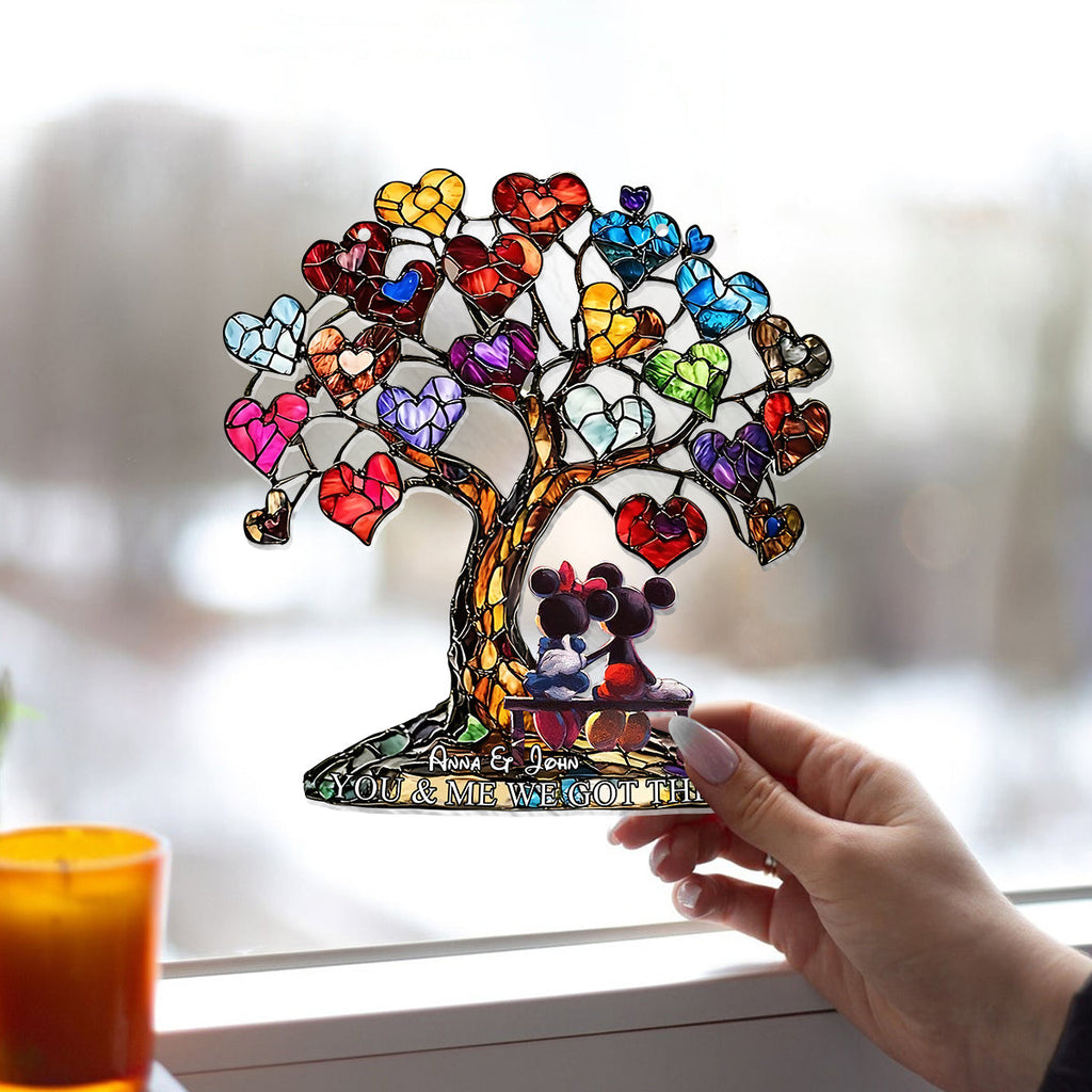 Personalized Window Hanging Suncatcher Ornament Unique Gift for Couples Window Hanging Suncatcher Ornament GradoCreations