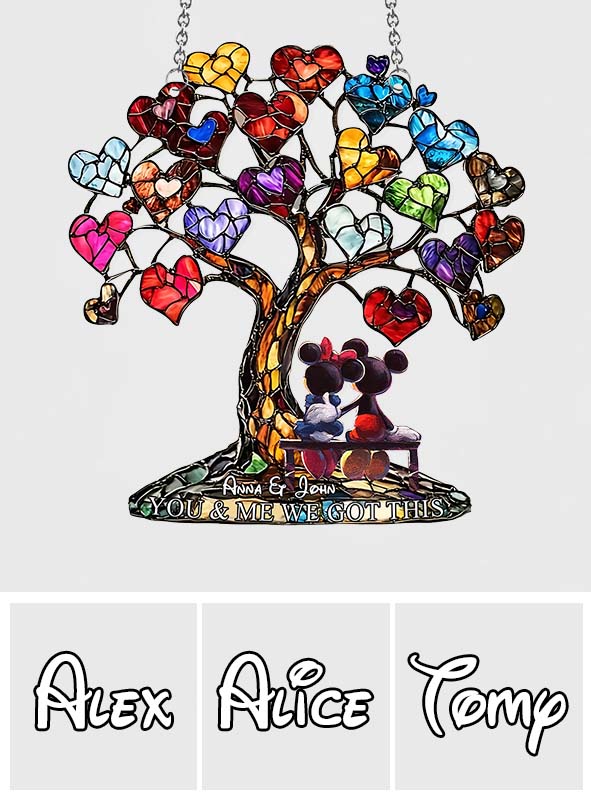 Personalized Window Hanging Suncatcher Ornament Unique Gift for Couples Window Hanging Suncatcher Ornament GradoCreations