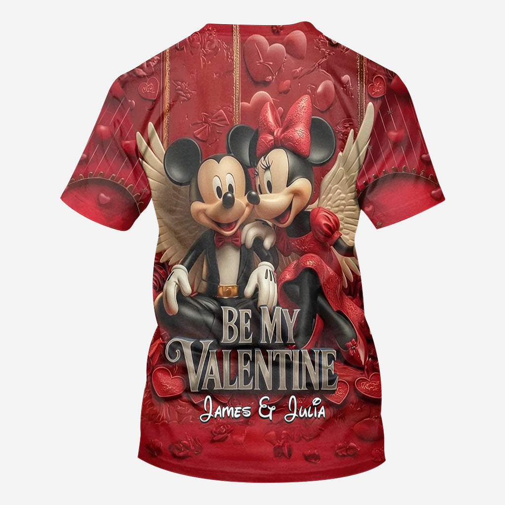 Personalized Valentine Mickey & Minnie All Over Shirt for Couples All Over Shirt GradoCreations